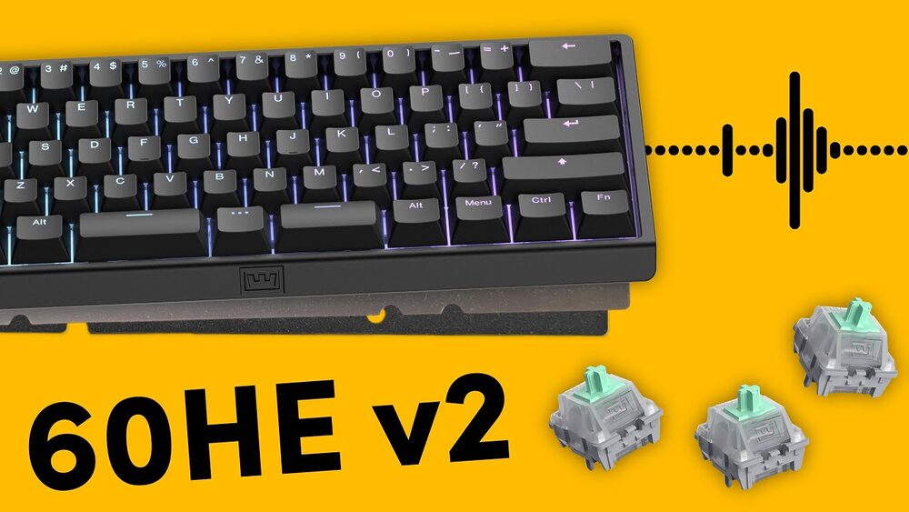 Wooting、新型ゲーミングキーボード「60HE v2」のサウンドテスト動画を