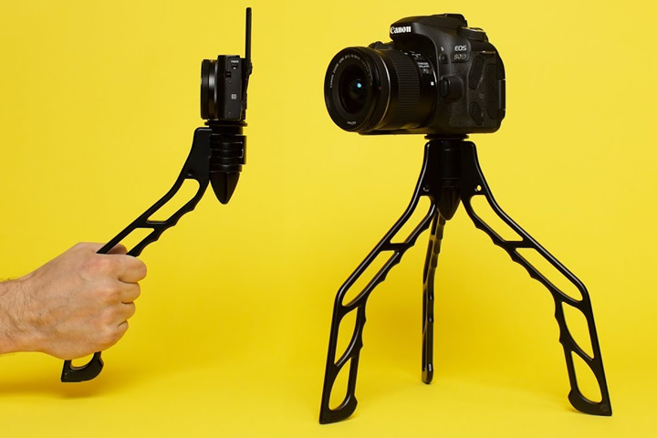 グリップからミニ三脚へ、瞬時に変わるハンドヘルド三脚「SwitchPod