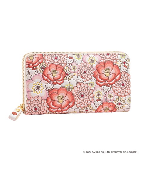 Qoo10 ニッセン ハローキティ花あそび 浅草文庫長 長財布