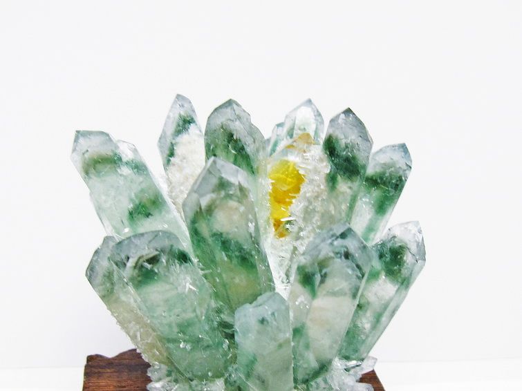 パワーストーン 天然石 緑水晶 グリーンクォーツ クラスター[T802-5857]