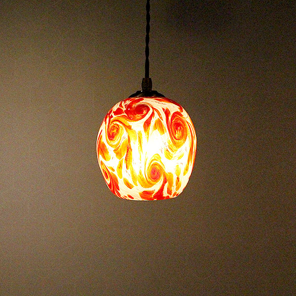 琉球ガラス 吊り下げランプシェード（Mars）M | 琉球ガラス専門店