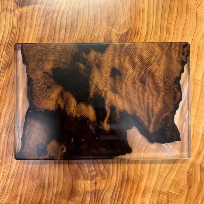 屋久杉自然虎杢原板入花台（レジン花台）5549 | 屋久杉花台 | 屋久杉堂