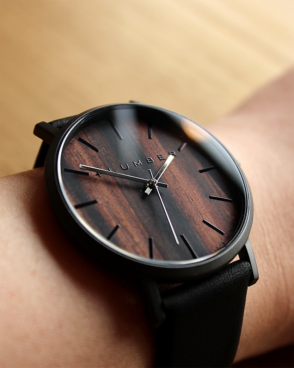木製腕時計「WATCH 1100」本木目文字盤のシンプルな木の腕時計｜メンズ