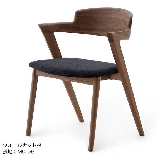 ヴィオラ チェア セミアーム ダイニングチェア ウォールナット/オーク