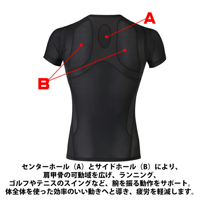 CW-X ワコール Wacoal CWXメンズ 柔流 トップ ショートスリーブシャツ