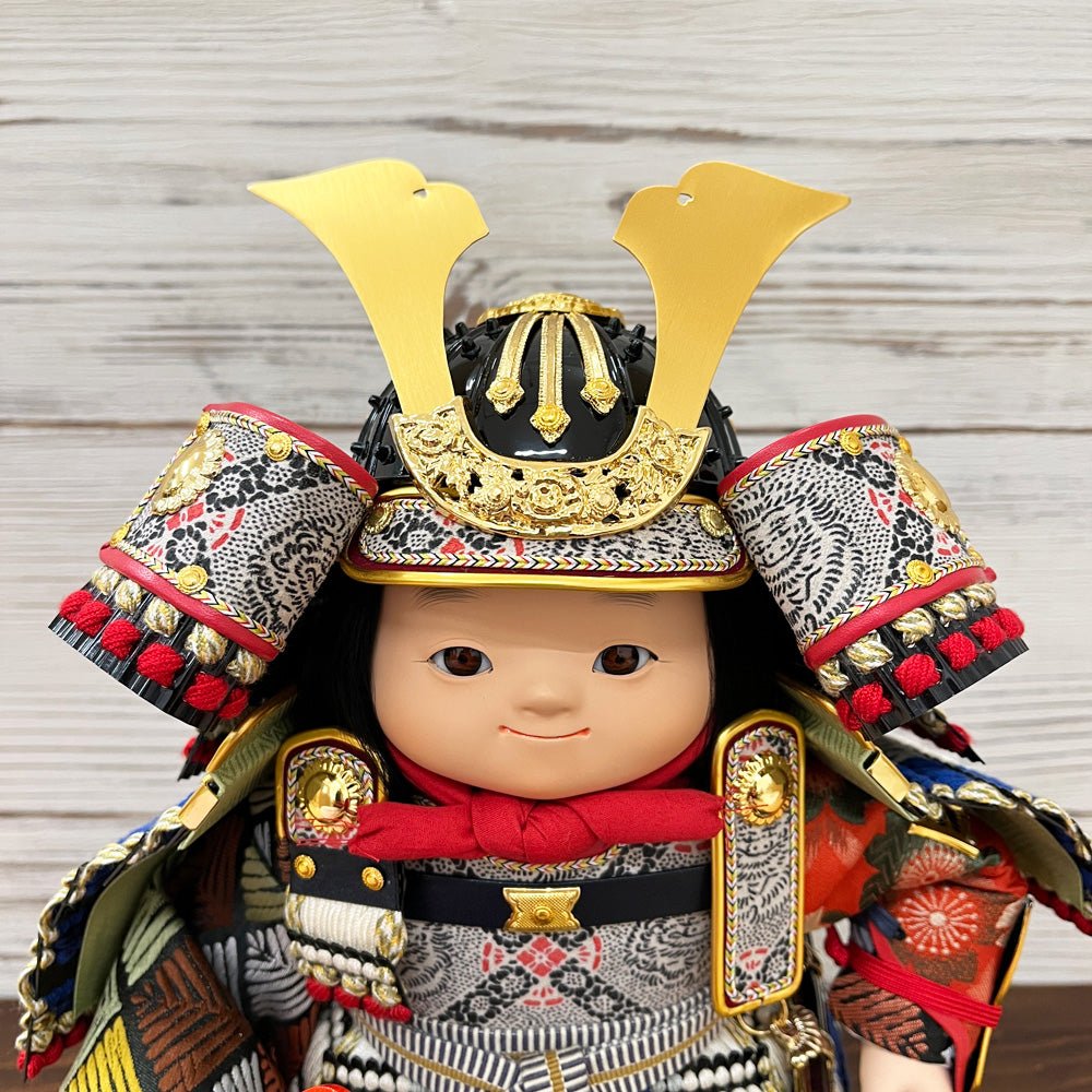 横幅30.5cm｜ケース入り 五月人形 天真(てんま) ｜節句人形｜ ガラス