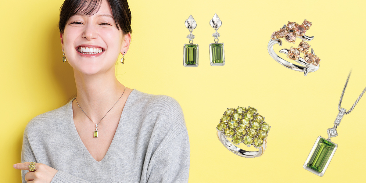 AZUSAコレクションより彩り豊かなカラーストーンのジュエリー