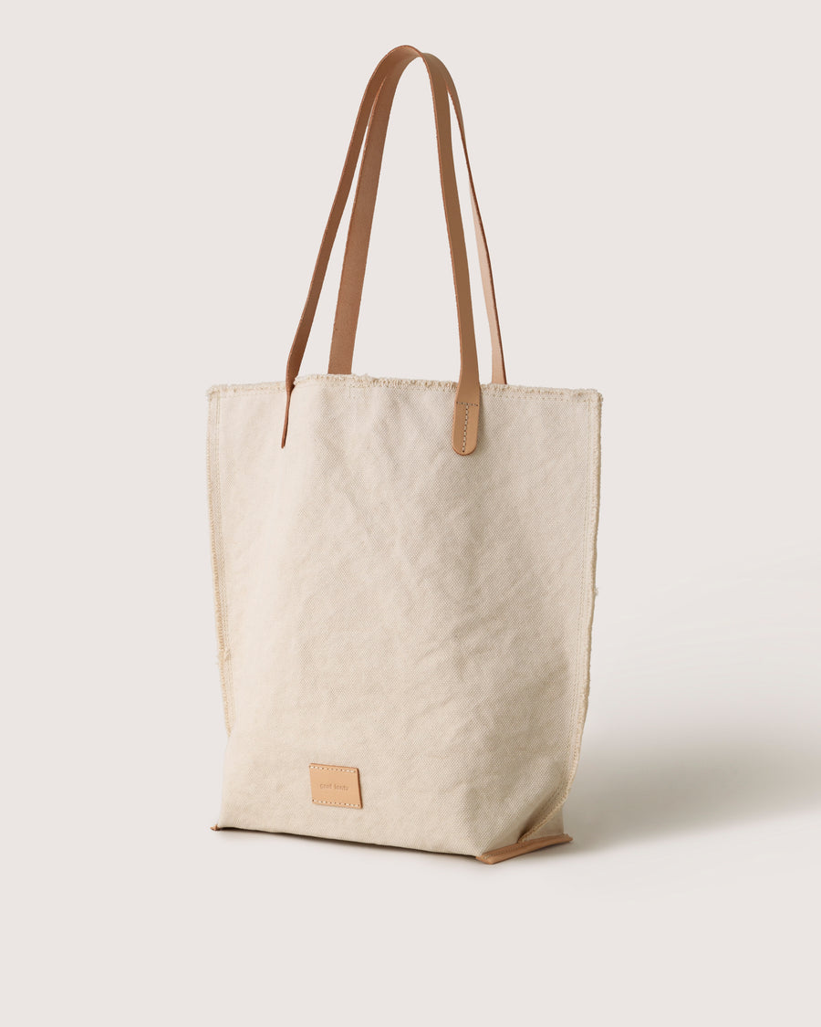 Hana 100% Hand Dyed Cotton Canvas Tote Bag in Natural | Graf Lantz