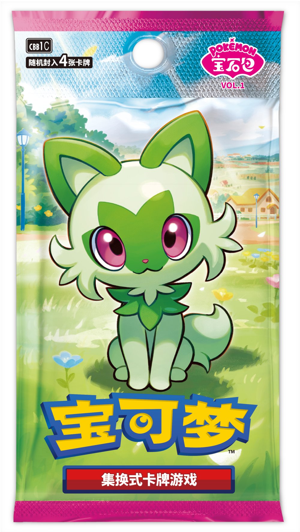 中国版】ポケモンカード 「宝石包」Vol.1 ニャオハ絵柄 - Gem pack