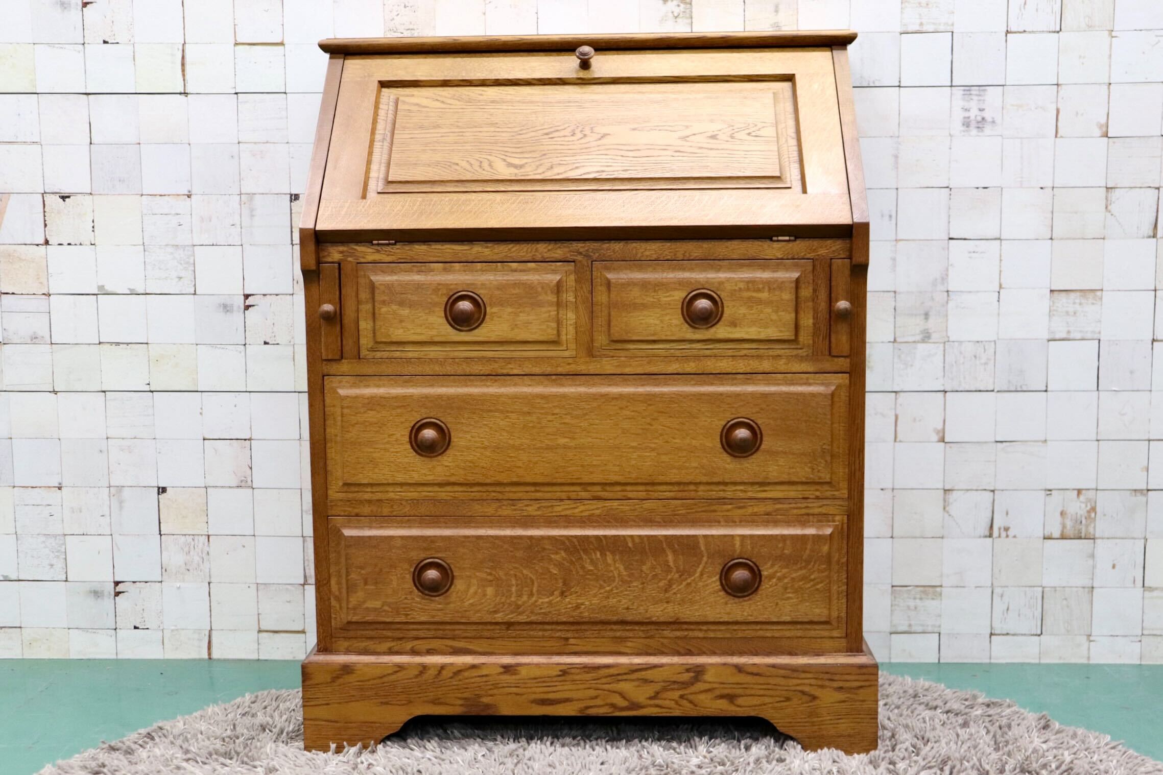 GMGK340○えぞ民芸家具 / 蝦夷民芸家具 敏音知 ライティングビューロー