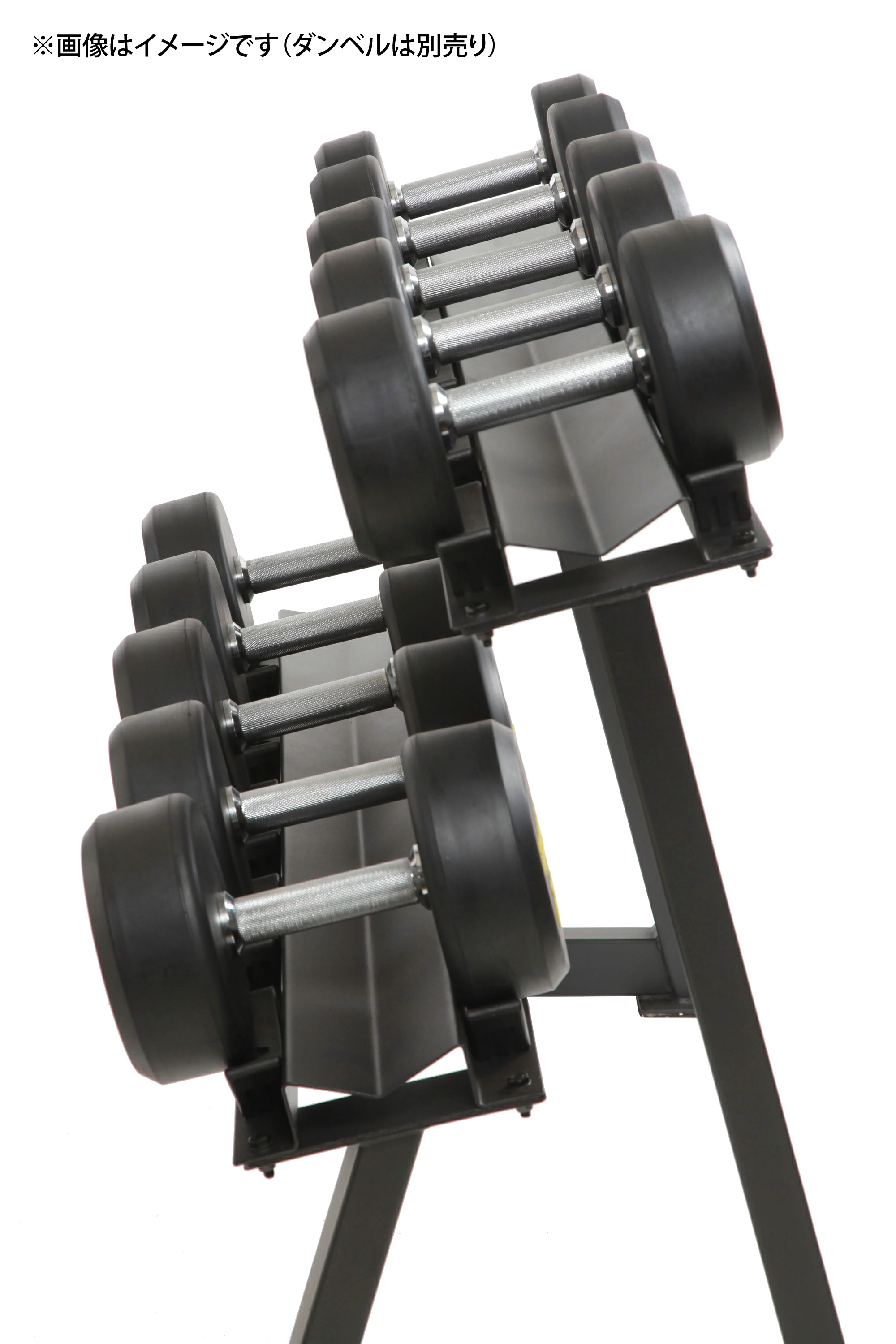 ジムダンベルラック（マットブラック）｜トレーニングマシンのレンタル