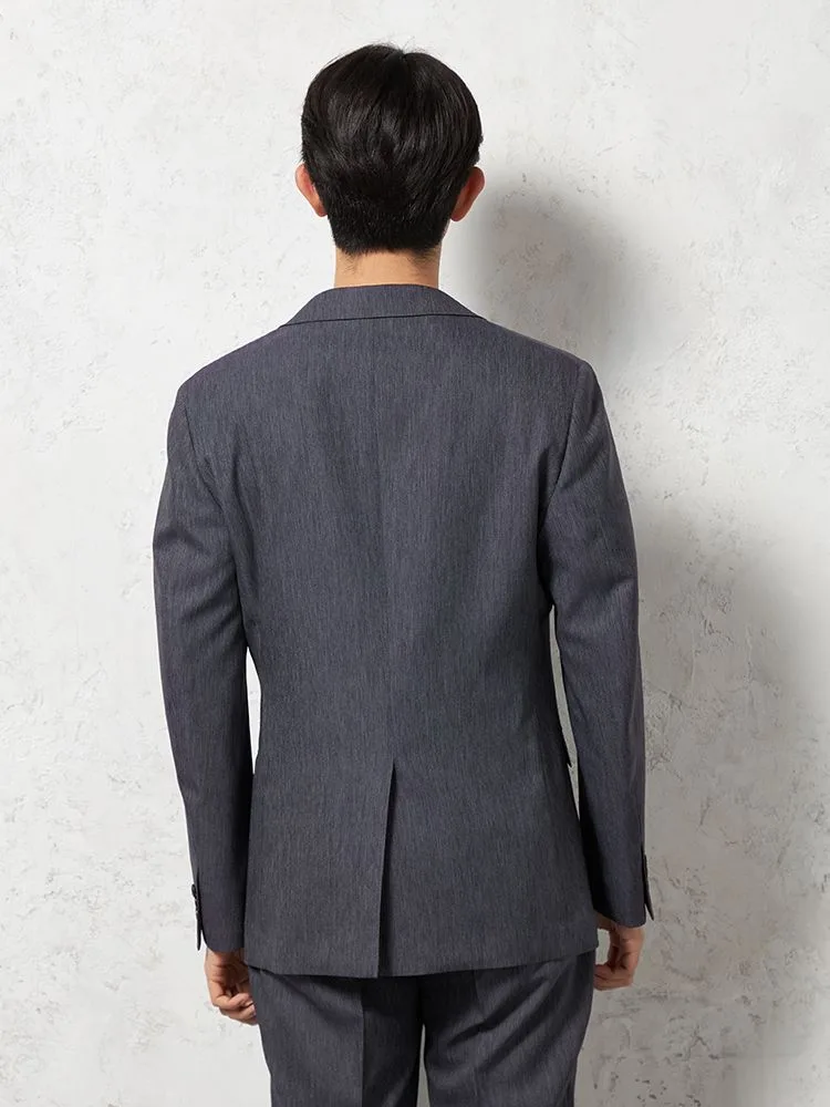 デニム調 セットアップスーツ【WEB限定】上下ウォッシャブル ネイビー