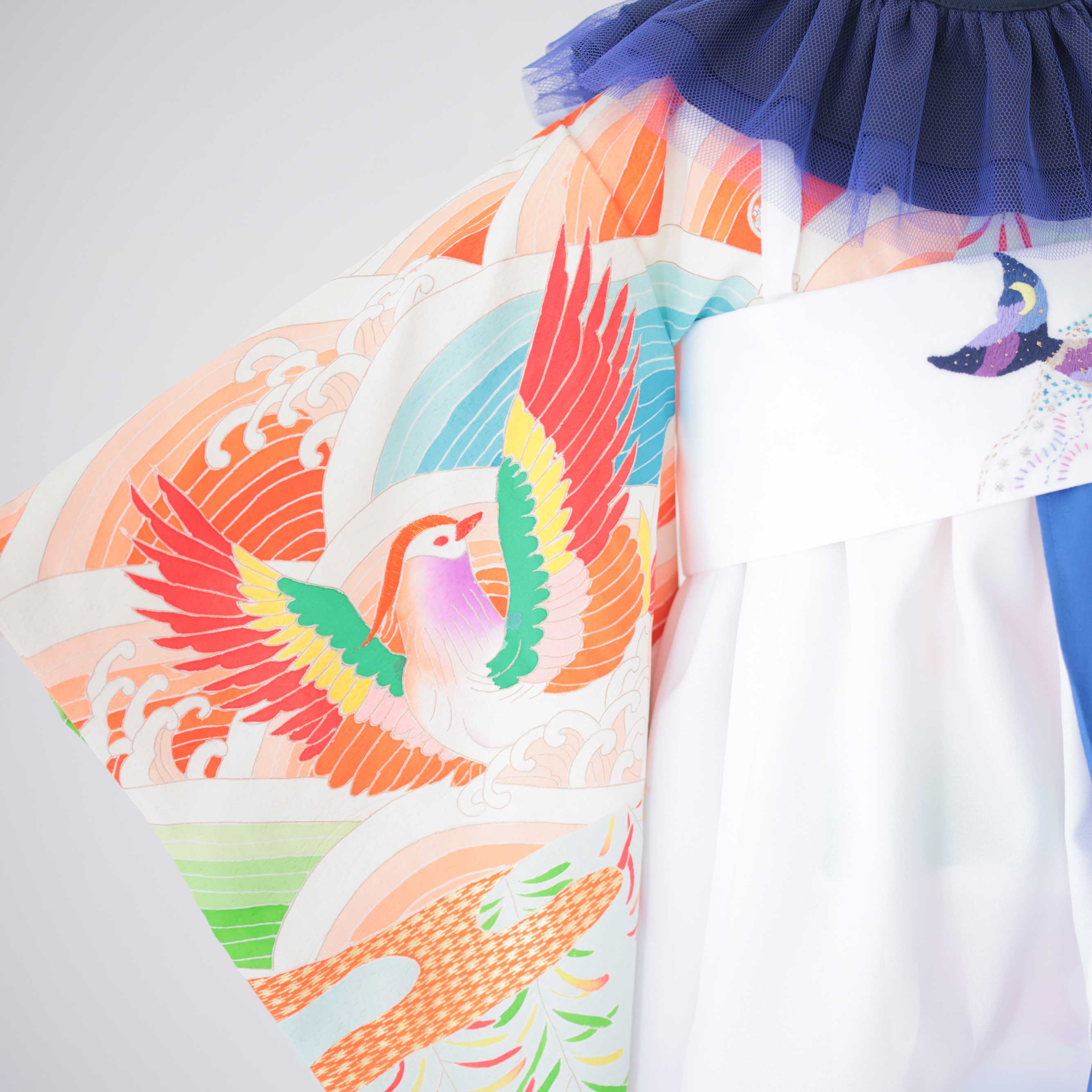 七五三】アンティーク着物 3歳（七色鳥）セット｜heartmelt