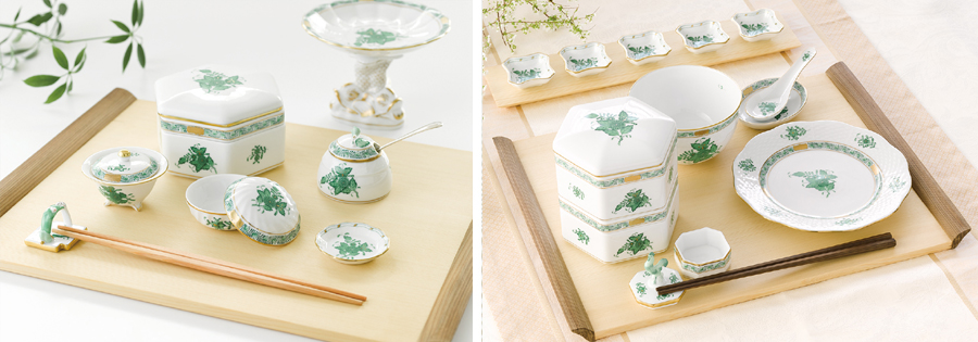 アポニー・グリーン] 重箱 (二段)