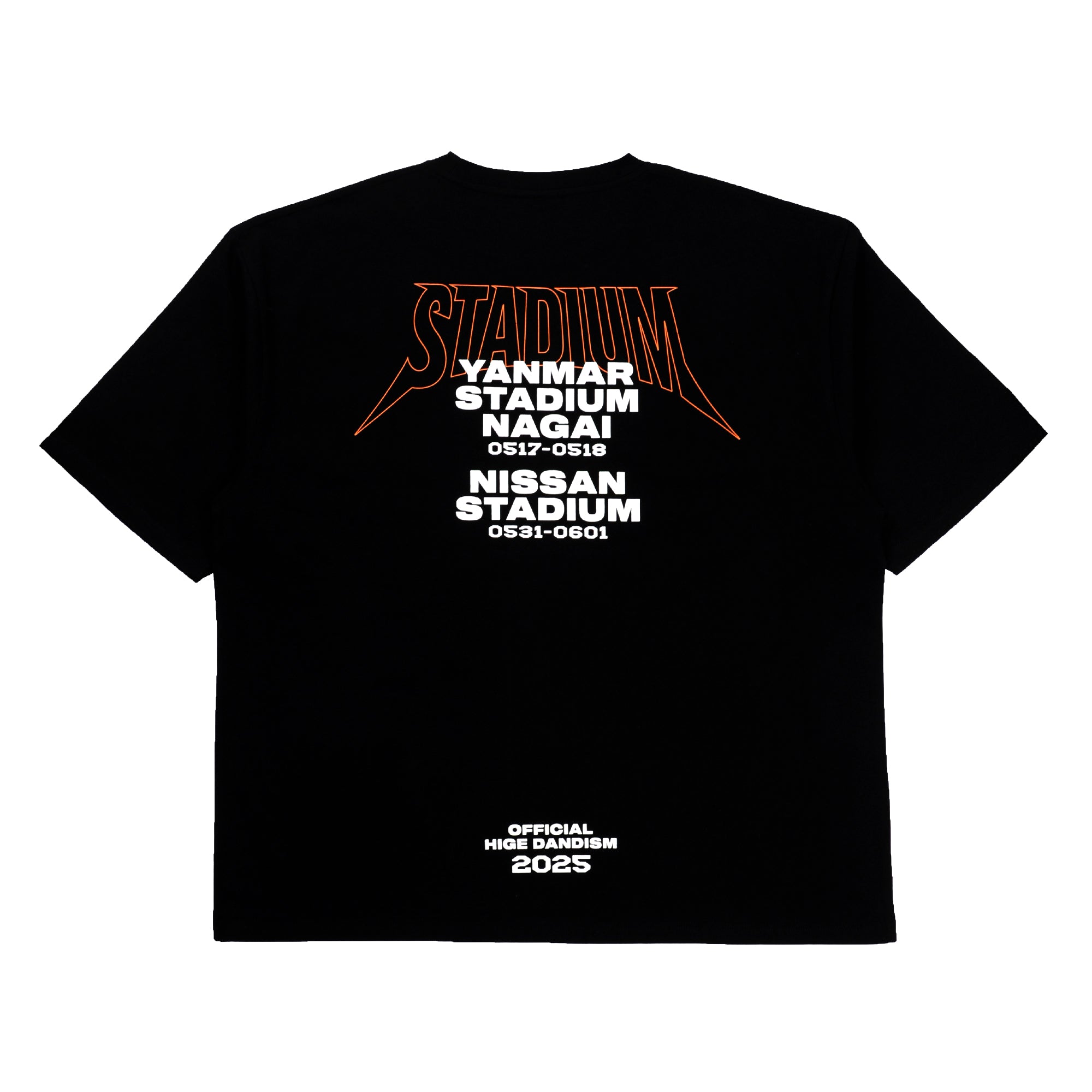 STADIUM Tシャツ ブラック – Official髭男dism ONLINE STORE