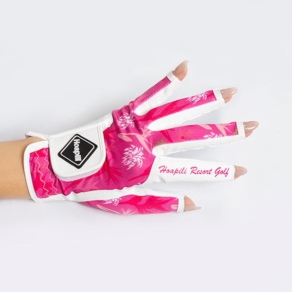 ゴルフグローブ【トロピカル】(ピンクFTC)左手着用 – ホアピリゴルフ