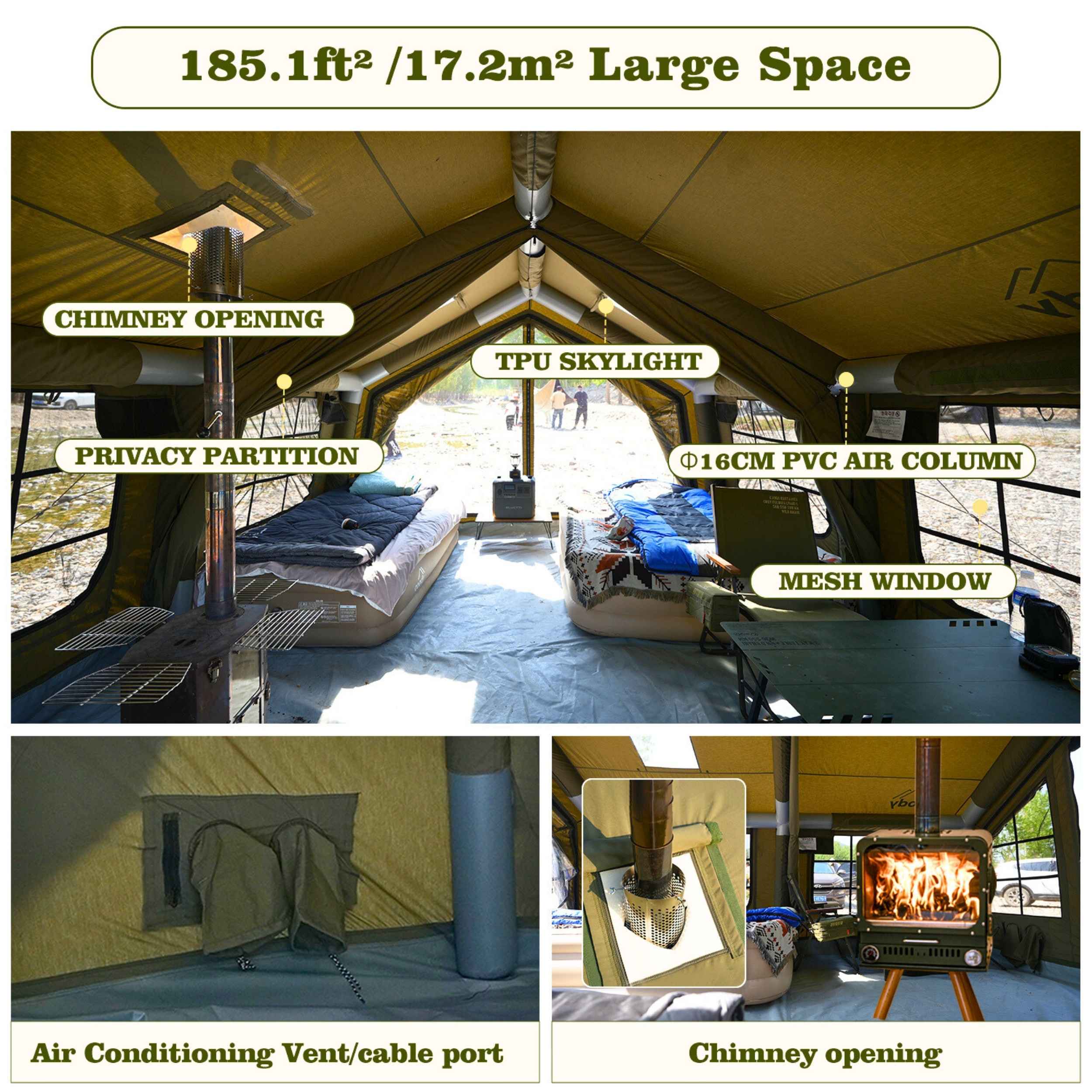 Coody 17.2 | RBM Outdoors (Koala 7) Green + Wood Stove Caminus M