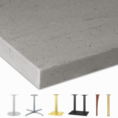 コンクリート調人工大理石天板（マット）MCT-007｜ハストネットのテーブル