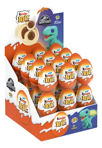 Kinder Joy Jurassic World Brilha No Escuro C/16 X 20g | Frete grátis