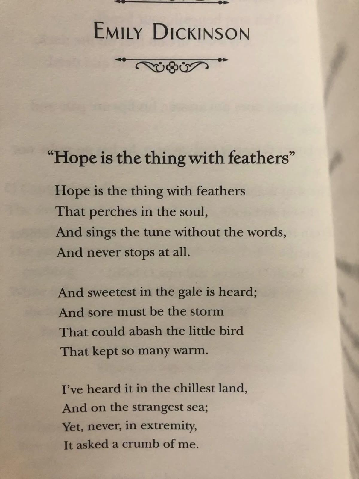 詩] エミリー・ディキンソン - 希望は羽のあるもの : r/Poetry