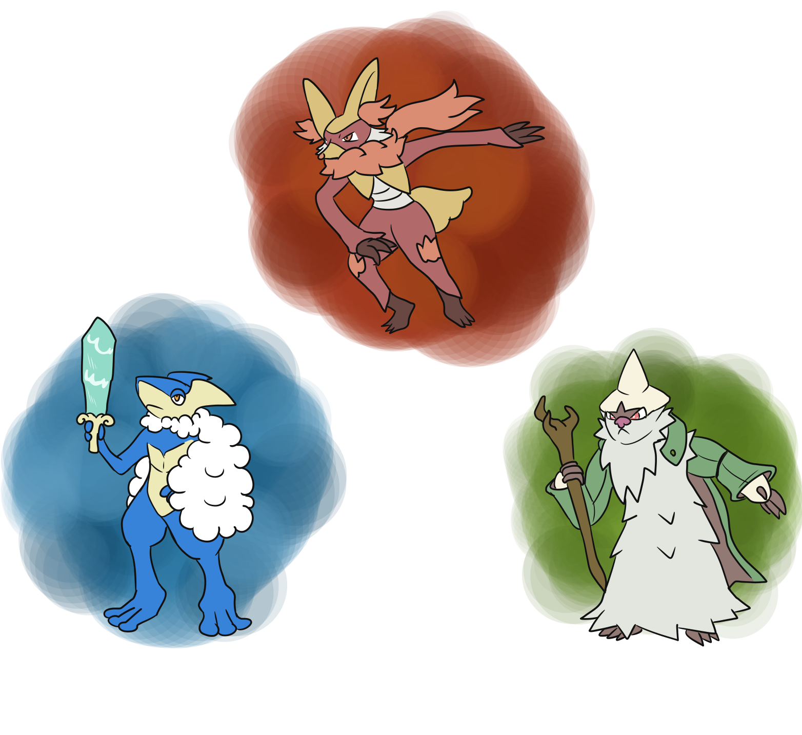 カロス御三家、でも役割が入れ替わってる : r/pokemon