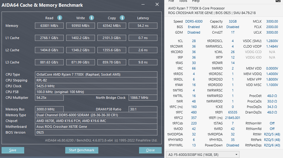 7700X & Tuned G.Skill Trident Z5 NEO 32GB 6000MHz CL30 DDR5 Memory