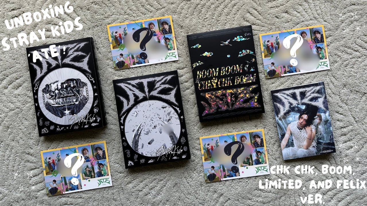 stray kids SIGNED 'ate' unboxing! ✰ (chk chk, boom, limited, and