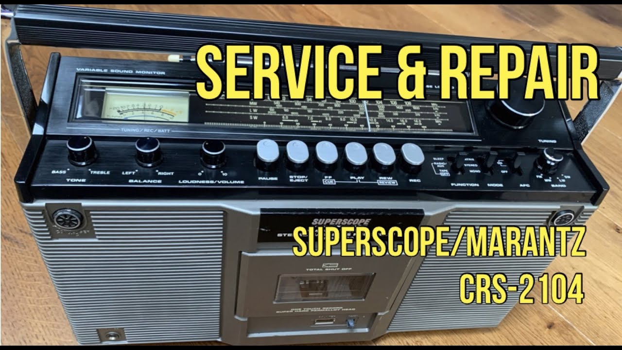 Marantz Superscope CRS-2104 Repair. New Belts, Replace VU Meter