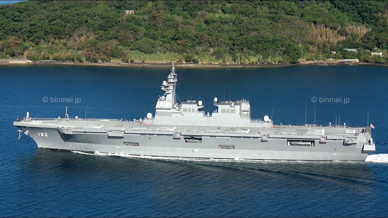4K]海上自衛隊護衛艦いせ 佐世保出港 DDH-182 JS ISE - Japan Maritime