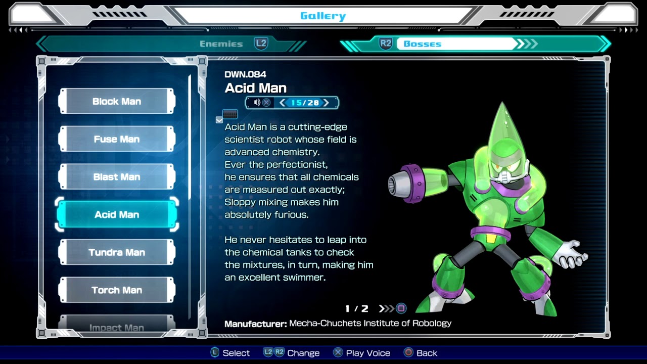 Megaman 11 - Acid Man Voice Lines - YouTube