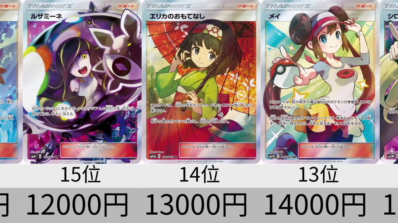 ポケカ】2021年2月 女性サポートSR・プロモ相場ランキング 【Pokemon