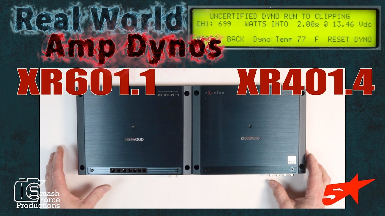 Kenwood XR401 4 and XR601 1 real world amp DYNO - YouTube