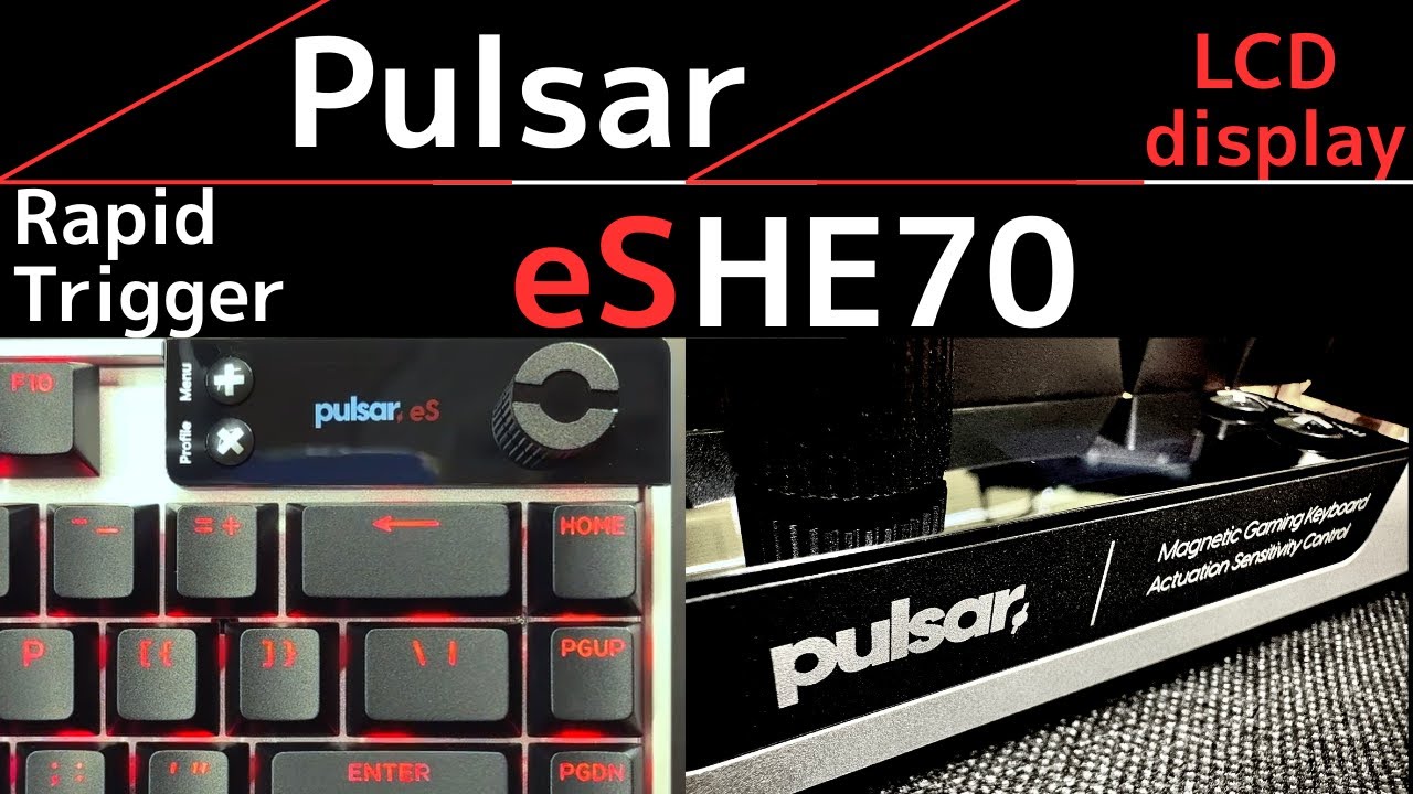 Cool Keyboard] Pulsar eS HE70 Review! Instant Adjustment with LCD