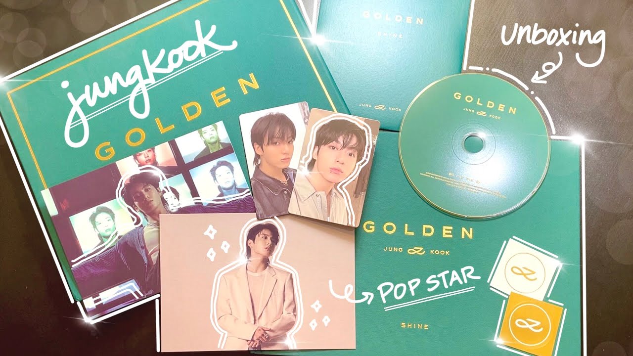 BTS JUNGKOOK GOLDEN SOLO ALBUM UNBOXING 💛 | SHINE VERSION - YouTube