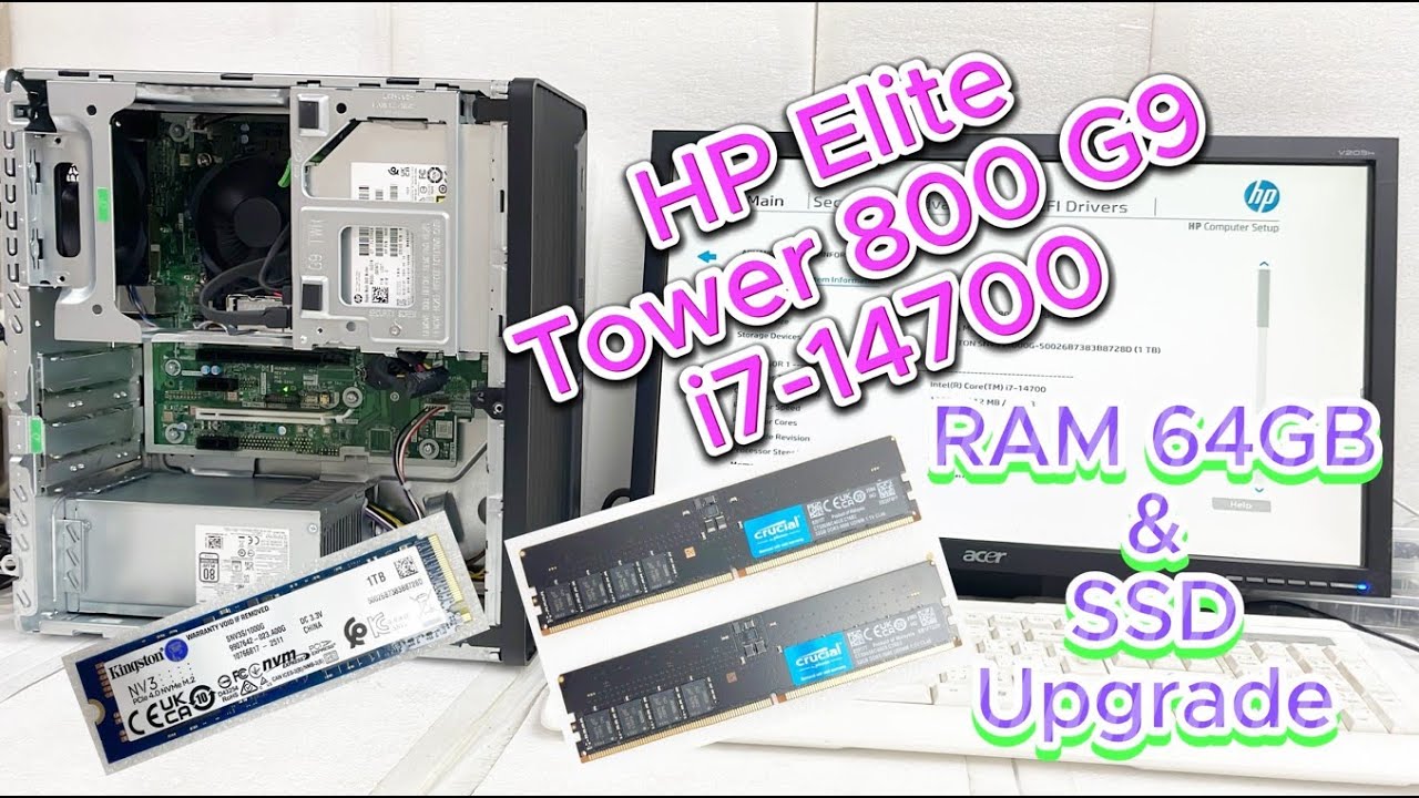 HP 800 G9 TWR i7-14700 RAM 64GB & SSD Upgrade | HP Elite Tower 800