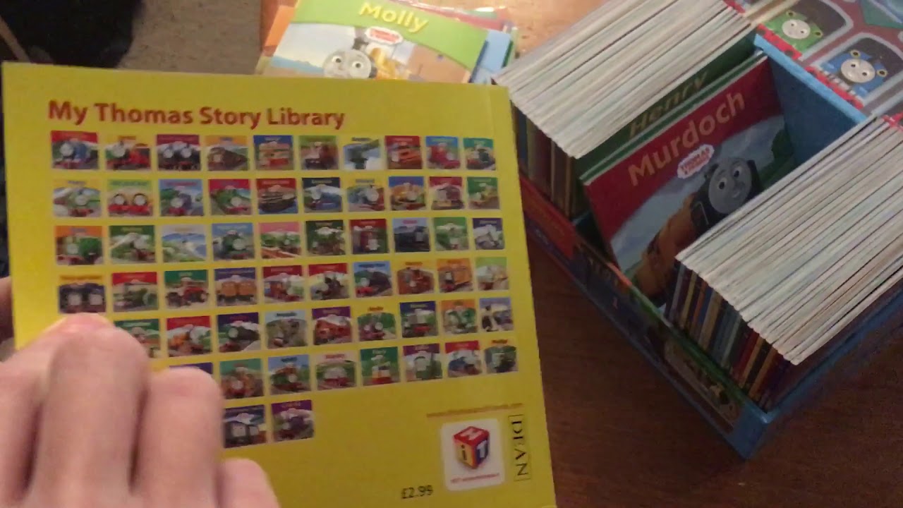 my Thomas story library 65 books - YouTube