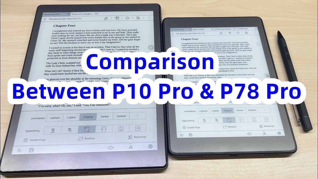 Comparison between meebook p78 pro and p10 pro - Reading &Writing