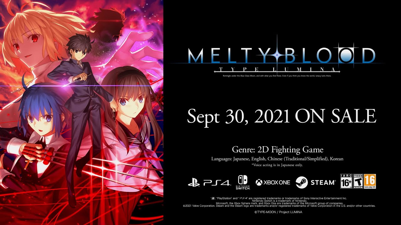 MELTY BLOOD: TYPE LUMINA Release Announcement Trailer - YouTube