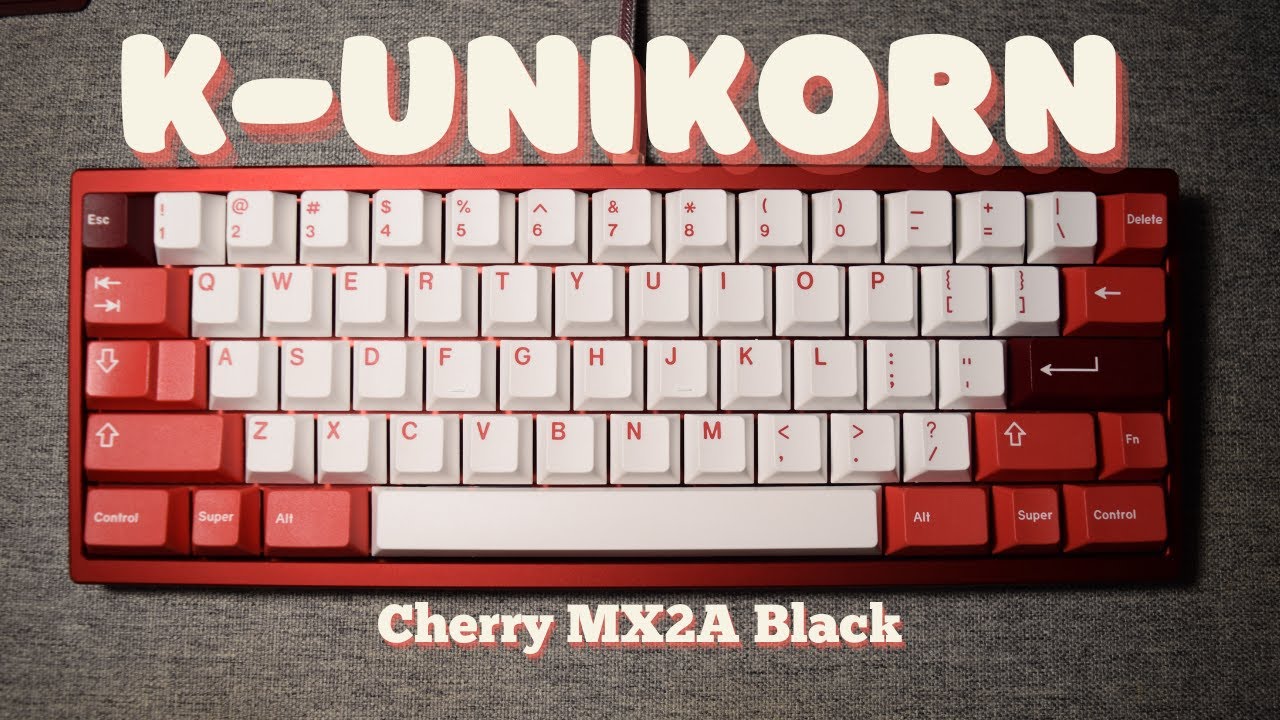 Kalam Unikorn | Cherry MX2A Black | DE60 R4 PCB | GMK Lychee - YouTube
