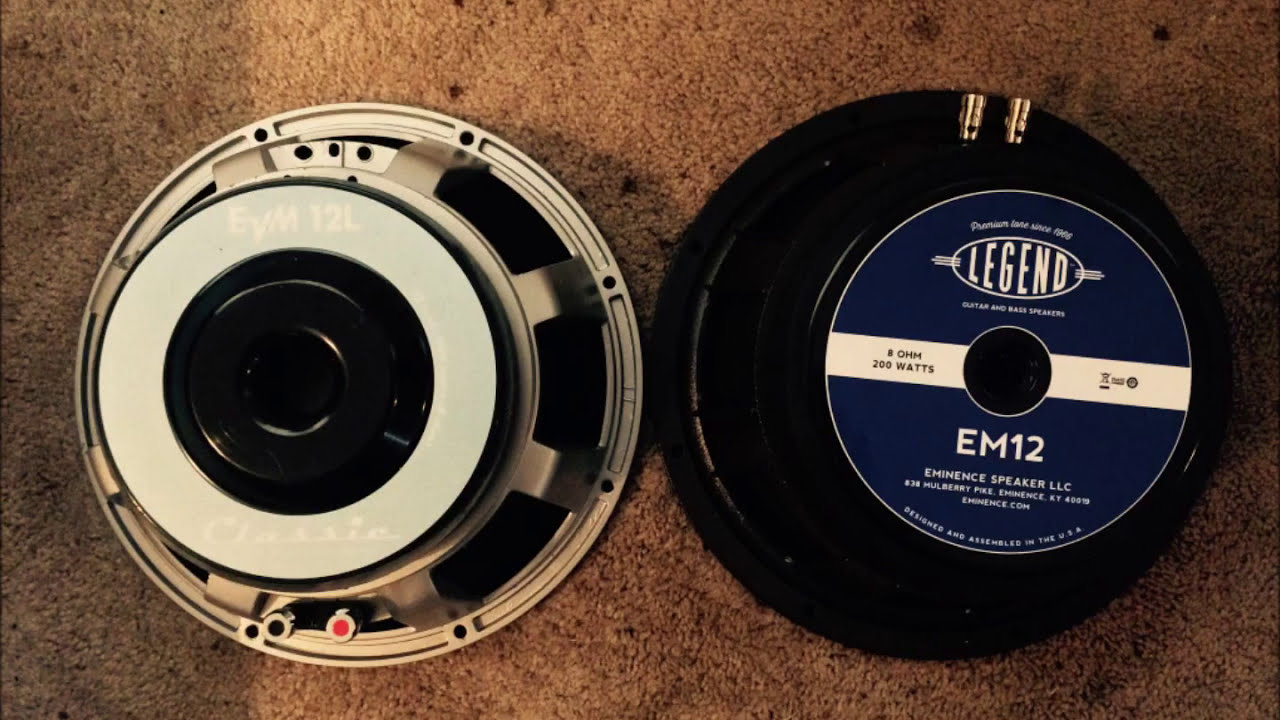 Speaker Comparison: Eminence Legend EM12 vs Electro-Voice EVM12L