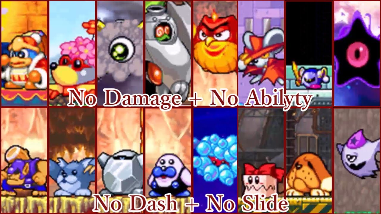 星のカービィドロッチェ団】初代式ノーダメすっぴん縛りで全ボス撃破