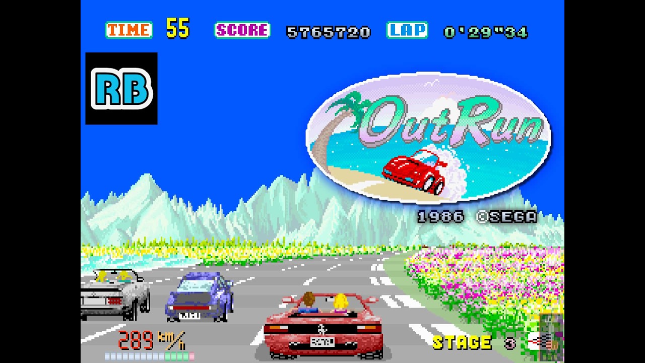 1986 [60fps] OutRun 55118930pts Goal D (Passing Breeze) - YouTube
