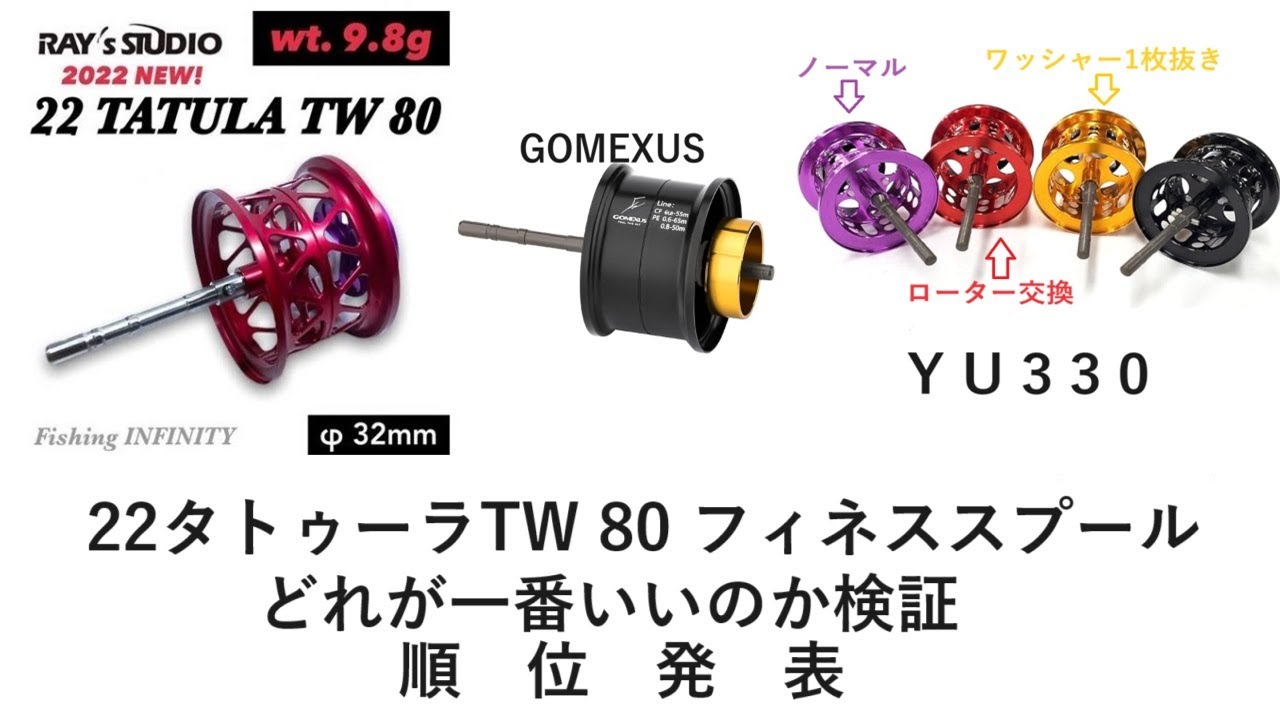 22タトゥーラTW 80 フィネス化計画 #06 完結編 各社のスプール総合順位