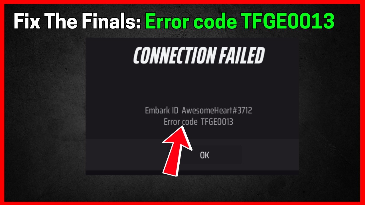 Fix The Finals: Error code TFGE0013 - YouTube