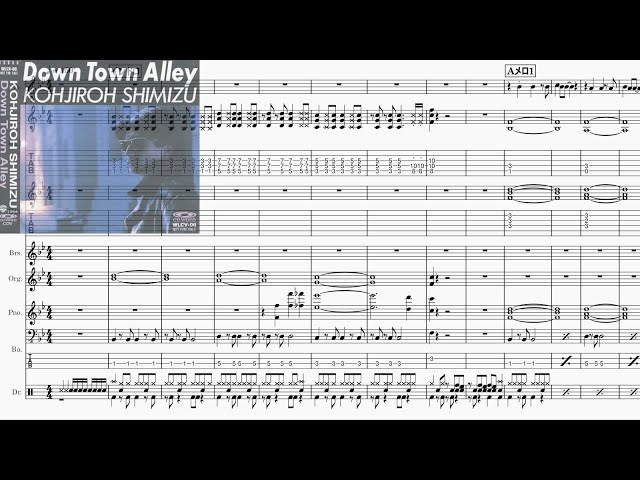 Band-Score]Down Town Alley(清水宏次朗) - YouTube