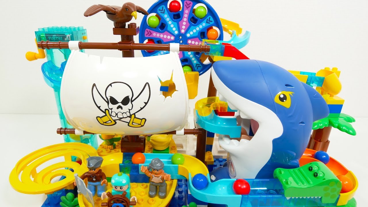 Satisfying Building Block coaster ☆ Marble Run ASMR Pirates and