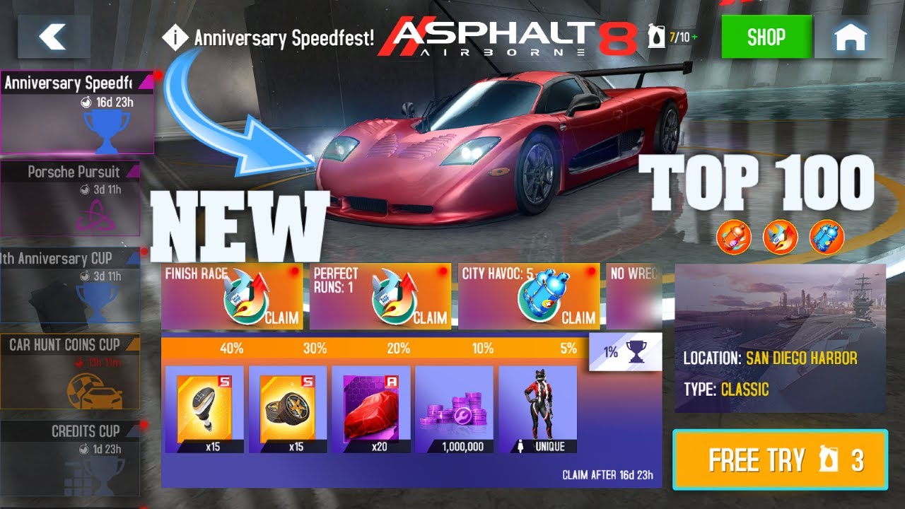 NEW ANNIVERSARY EVENT! FREE 1MIL Fusion coins! - Asphalt 8