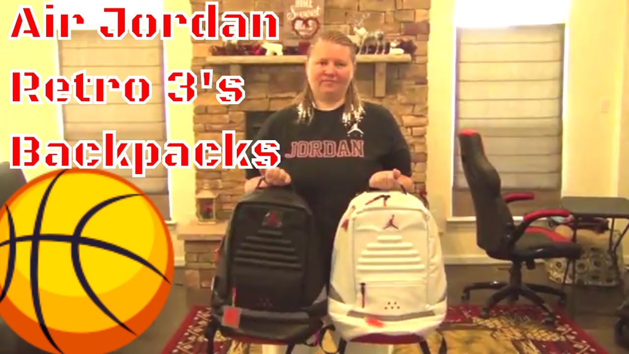 Air Jordan Retro 3 White & Black Elephant Print Backpacks - YouTube