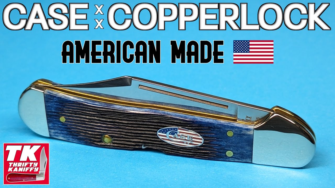 Case Copperlock Navy Blue Barnboard Jig Pocket Knife 10749 (61549L