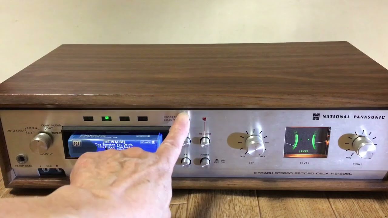 8トラック NATIONAL 8-TRACK STEREO RECORD DECK RS-805U - YouTube